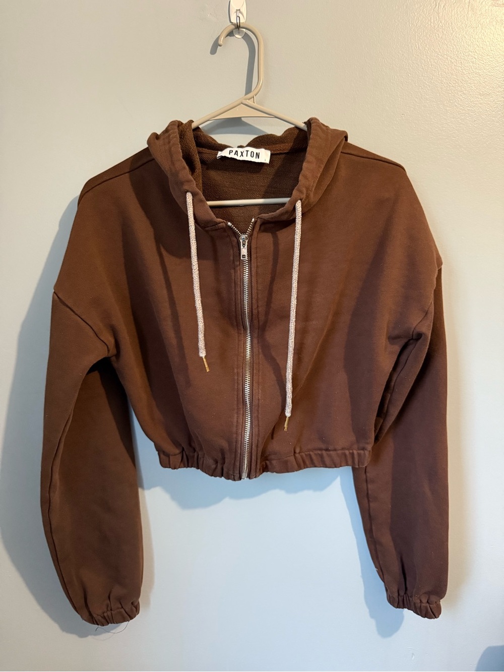 Paxton brown cropped full zip Size large